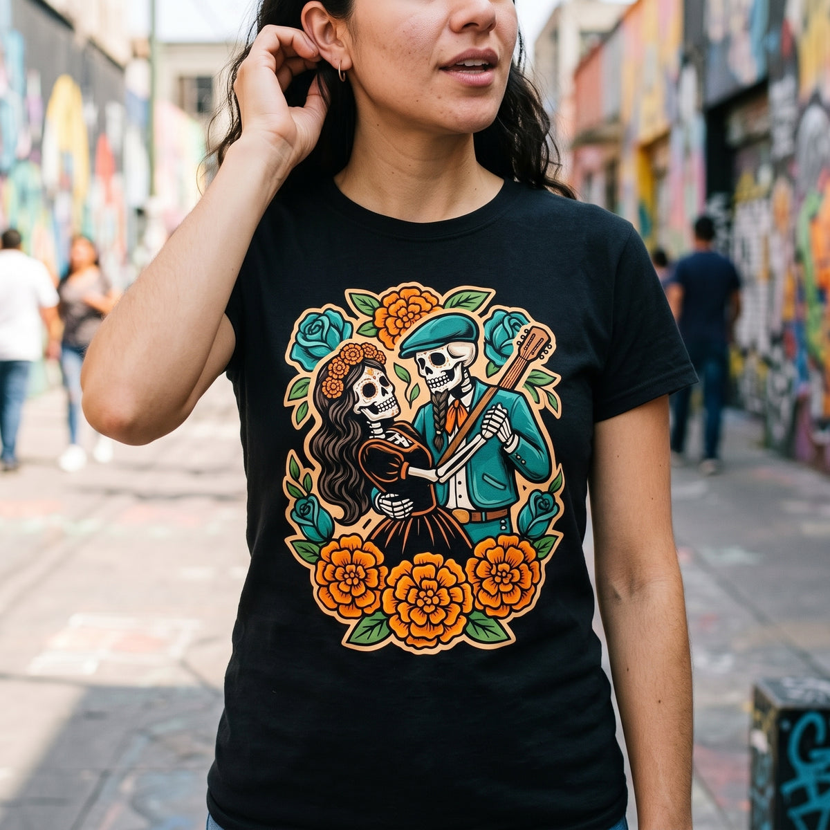 Mariachi Macabre T-Shirt — Day of the Dead Skeleton Guitar Tee