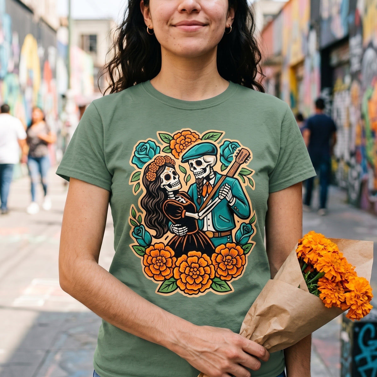 Mariachi Macabre T-Shirt — Day of the Dead Skeleton Guitar Tee