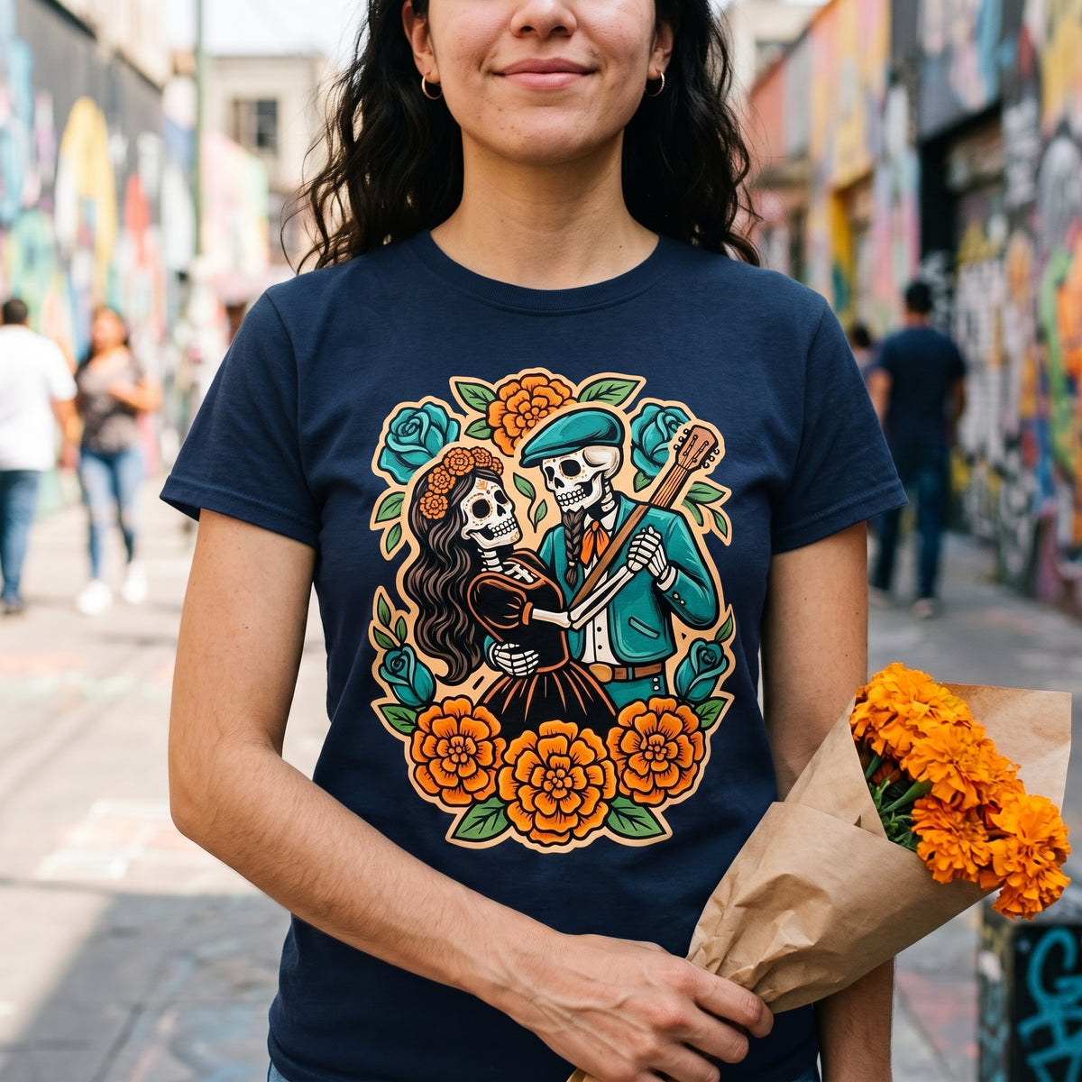 Mariachi Macabre T-Shirt — Day of the Dead Skeleton Guitar Tee