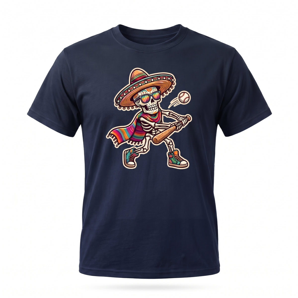 Mariachi Skeleton T-Shirt — Day of the Dead Guitar Graphic Tee